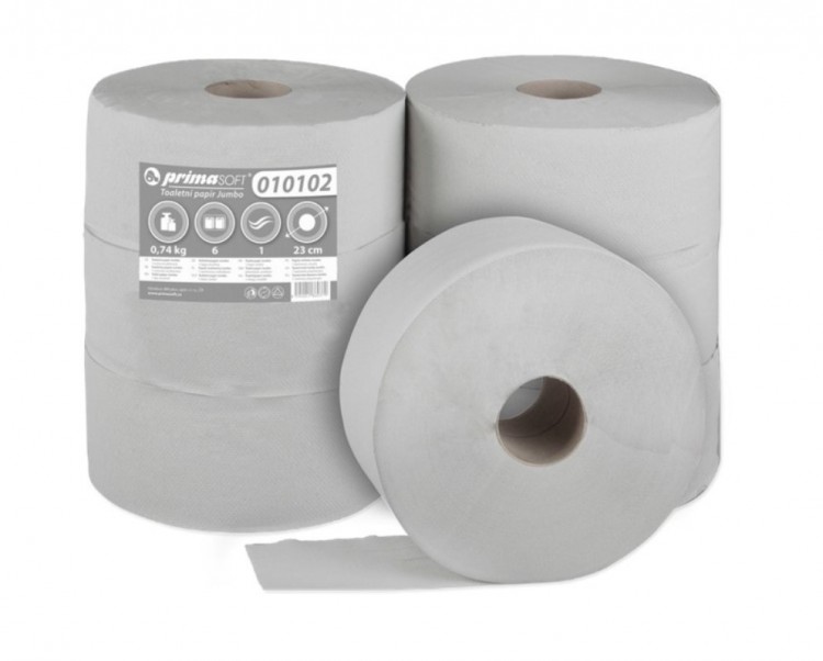 TP Jumbo 1vr. šedý 230mm | Papírové a hygienické výrobky - Toaletní papíry - TP do zásobníků